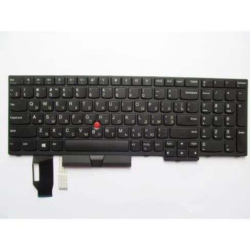 Клавиатура ноутбука Lenovo ThinkPad E580/L580/T590 черная с черной,трек (A46072)