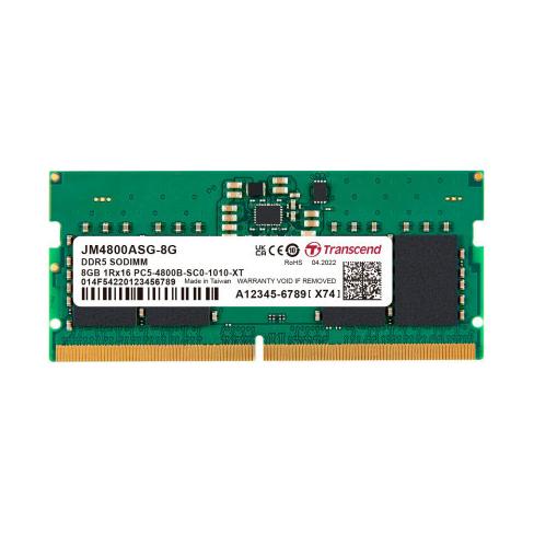 Модуль памяти для ноутбука SoDIMM DDR5 8GB 4800 MHz JetRam Transcend (JM4800ASG-8G)