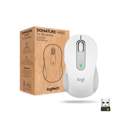 Мишка Logitech Signature M650 L Wireless Mouse for Business Off-White (910-006349)