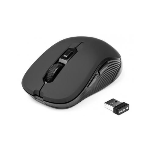 Мышка REAL-EL RM-330 Wireless Black