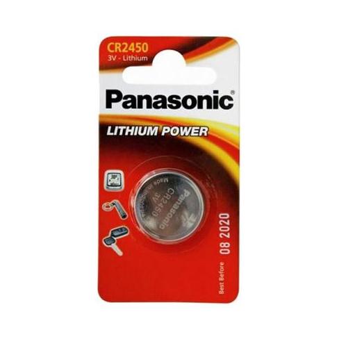 Батарейка Panasonic CR 2450 * 1 LITHIUM (CR-2450EL/1B)