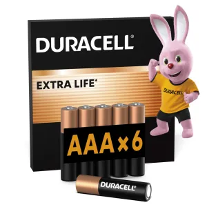 Батарейка Duracell AAA лужні 6 шт. в упаковці (5000394107472 / 81483511)