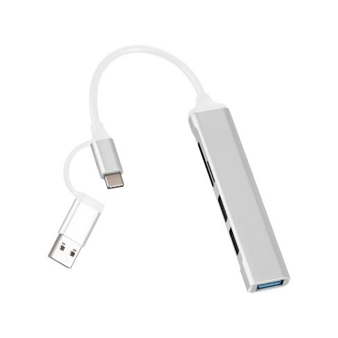 Концентратор Dynamode 5-in-1 USB Type-C/Type-A to 1хUSB3.0, 2xUSB 2.0, card-reader SD/MicroSD (DM-UH-518)