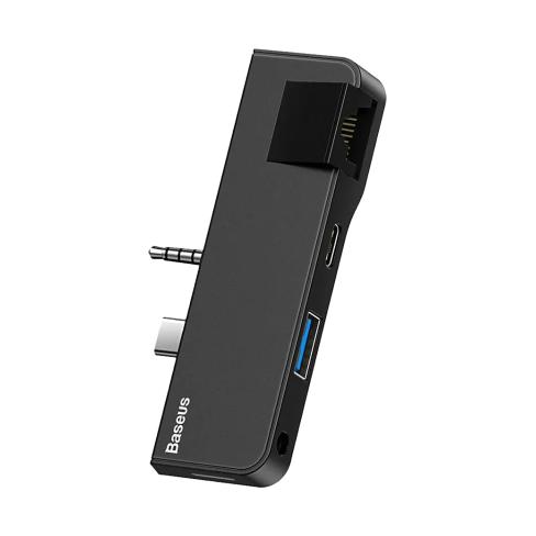 Концентратор Baseus USB3.1 Type-C+3.5mm toHDMI/USB 3.0/Type-C/3.5mm forSurfaceGo (CAHUB-FT01)
