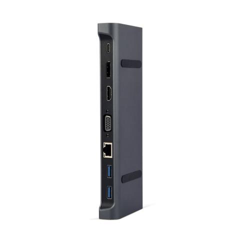 Концентратор Cablexpert USB-C 9-in-1 (USB-hub + HDMI/VGA/PD/CR/LAN/3.5mm) (A-CM-COMBO9-02)