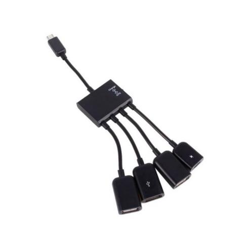 Концентратор Lapara LA-MicroUSB-OTG-HUB black