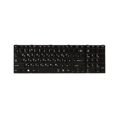 Клавіатура ноутбука PowerPlant TOSHIBA Satellite C850, C870 черный, черный фрейм