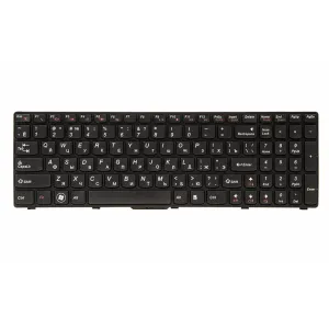 Клавиатура ноутбука PowerPlant Lenovo B570, B590, V570 черный, черный фрейм (KB311538)