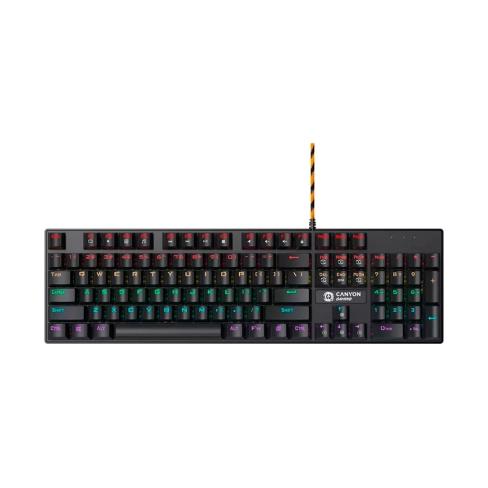 Клавіатура Canyon Deimos GK-4 Rainbow LED USB UA Black (CND-SKB4-US)