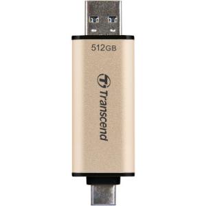 USB флеш накопичувач Transcend 512GB JetFlash 930C Gold-Black USB 3.2/Type-C (TS512GJF930C)