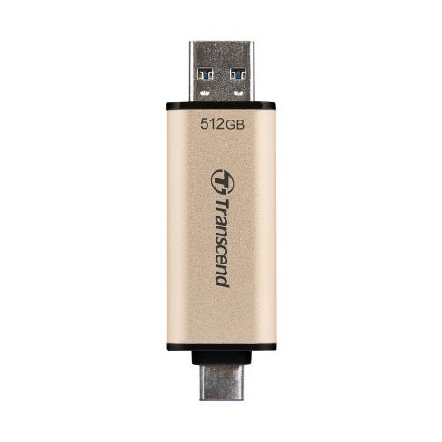 USB флеш накопичувач Transcend 512GB JetFlash 930C Gold-Black USB 3.2/Type-C