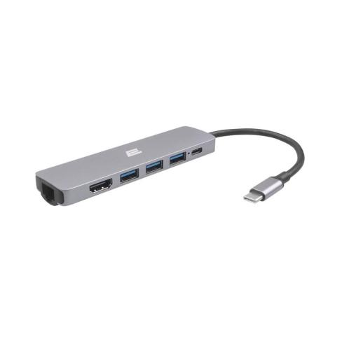 Концентратор 2E USB-C Slim Aluminum Multi-Port 6in1 (2EW-2684)