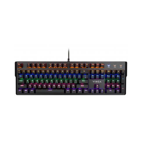 Клавиатура Vinga KBGM160 LED Outemu Blue USB Black (KBGM160 Black)