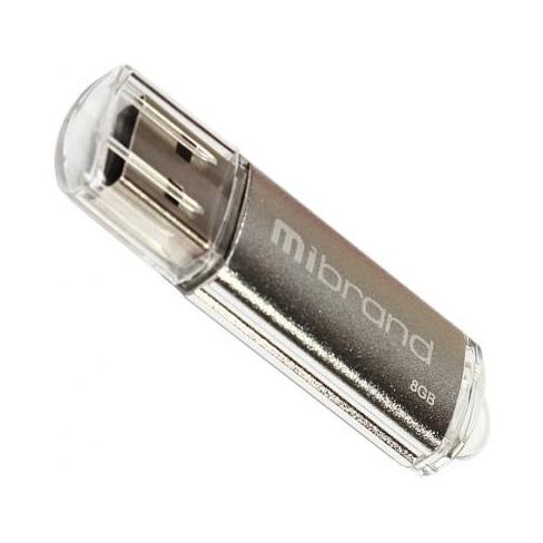 USB флеш накопичувач Mibrand 8GB Cougar Silver USB 2.0 (MI2.0/CU8P1S)