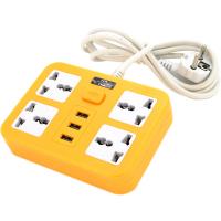 Мережевий фільтр живлення Voltronic TВ-Т15, 4роз, 3*USB Yellow (ТВ-Т15-Yellow)