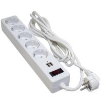 Мережевий фільтр живлення Patron 3m + 2 USB 2.0, 2.1A, 5 роз. White (EXT-PN-SP-53-USB-W)