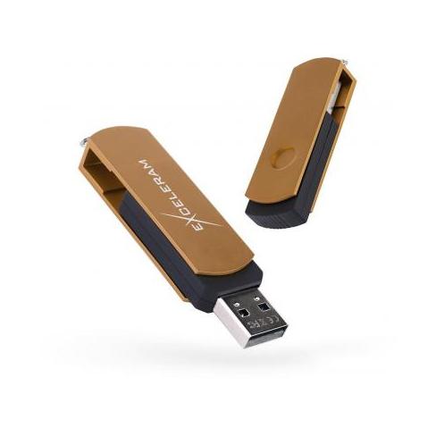 USB флеш накопитель eXceleram 64GB P2 Series Brown/Black USB 2.0