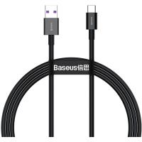 Дата кабель USB 2.0 AM to Type-C 1.0m 3A Black Baseus (CATYS-01)