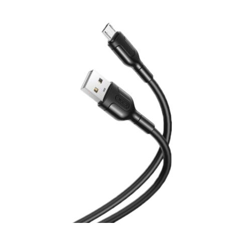 Дата кабель USB 2.0 AM to Micro 5P 1.0m NB212 2.1A Black XO (XO-NB212m-BK)