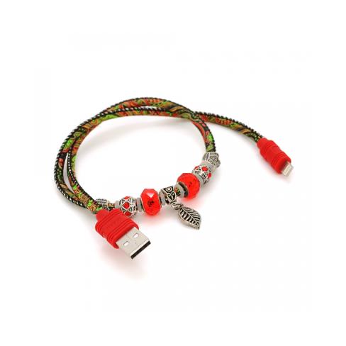 Дата кабель USB 2.0 AM to Lightning 0.5m POTALA Red 2.4A iKAKU (YT-iK/PT-LR)