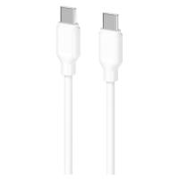 Дата кабель USB-C to USB-C 1.0m Glow 60W white 2E (2E-CCCC-WH)
