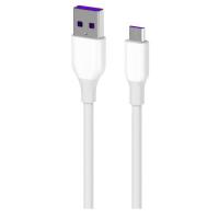 Дата кабель USB 2.0 AM to Micro 5P 1.0m Glow white 2E (2E-CCAM-WH)