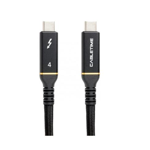 Дата кабель USB-C 4 to USB-C 1.0m 40Gbps, 100W, 20V/ 5A, 4K/ 60HZ PowerPlant