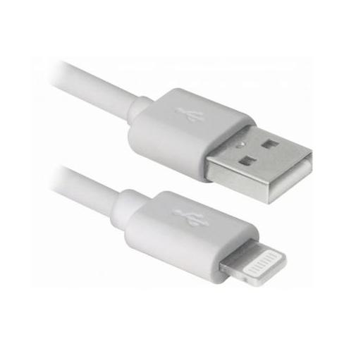 Дата кабель USB 2.0 AM to Lightning 1.0m white REAL-EL