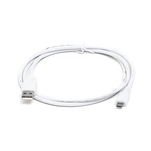 Дата кабель USB 2.0 AM to Micro 5P 1.0m Pro white REAL-EL
