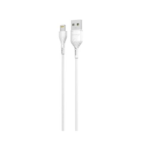 Дата кабель USB 2.0 AM to Lightning 1.0m Cu, 2.1А White Grand-X