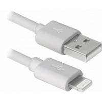 Дата кабель USB 2.0 AM to Lightning 1.0m ACH01-03BH white Defender (87479)