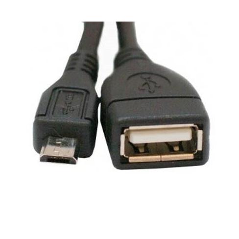 Дата кабель OTG USB 2.0 AF to Micro 5P 0.1m Atcom