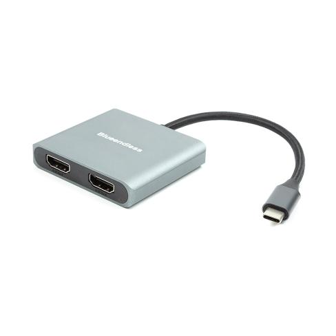 Адаптер USB Type-C to 2x HDMI, 4K, 60Hz PowerPlant