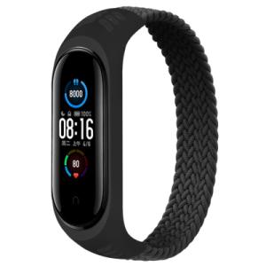 Ремінець до фітнес браслета BeCover Elastic Nylon Style для Xiaomi Mi Smart Band 5/6 (Size S) Black (706145)