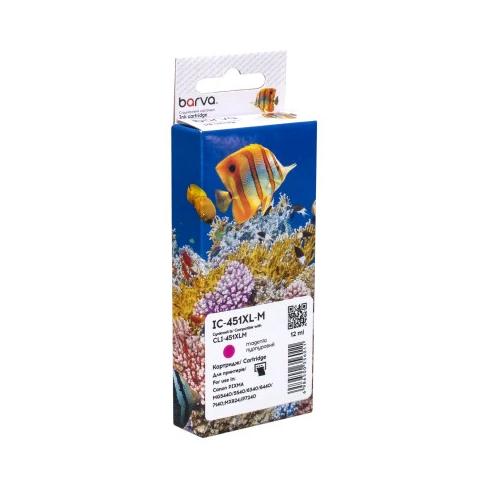 Картридж Barva Canon CLI-451M XL (6474B001) 660 ст, magenta (IC-451XL-M)