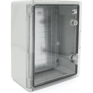 Шафа настінна ADAL PANO 400х300х170, з прозор. двецятами, IP65, Бокс ударостійкий, ABS пластик (111517)