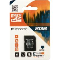 Карта пам'яті Mibrand 8GB microSDHC class 10 (MICDHC10/8GB-A)