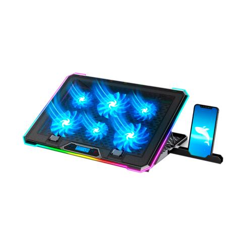 Подставка для ноутбука IceCoorel 10-17", 4*100mm 1400 RPM, 2*USB, 420x300x28mm, RGB