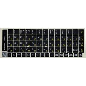 Наклейка на клавіатуру BestKey непрозора чорна, 68, жовтий (BK13YEL/022)