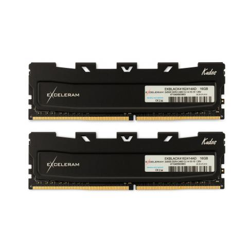 Модуль пам'яті для комп'ютера DDR4 16GB (2x8GB) 3200 MHz Kudos Black eXceleram