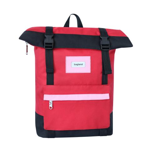 Рюкзак для ноутбука Bagland 15" Holder 25L, roll top, 0051666, red/black