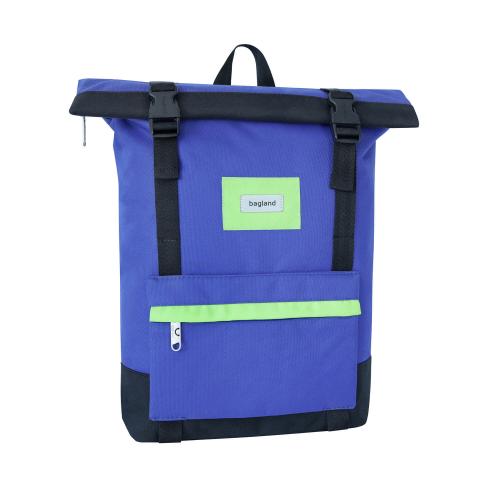 Рюкзак для ноутбука Bagland 15" Holder 25L, roll top, 0051666, blue/black