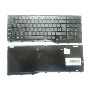 Клавиатура ноутбука Fujitsu LifeBook AH552 черная с черной рамкой UA (A43876)