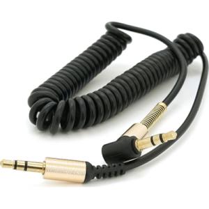 Кабель мультимедийный 3.5mm M to 3.5mm M 1.5m 90° corner black Voltronic (YT-AUXSGJ(M)/(M)-1.5-B)