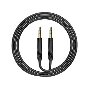 Кабель мультимедийный 3.5mm M to 3.5mm M 1.0m black BOROFONE (6974443389166)