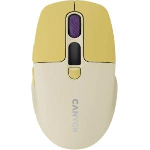 Мышка Canyon MW-26 LCD Silent Wireless/Bluetooth Yellow (CNS-CMSW26Y)