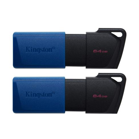 USB флеш накопитель Kingston 2x64GB DataTraveler Exodia M Black/Blue USB 3.2 (DTXM/64GB-2P)
