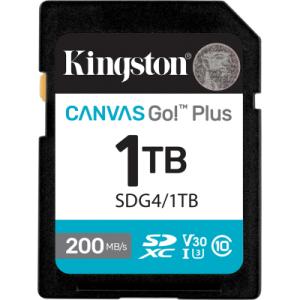 Карта памяти Kingston 1TB SDXC сlass 10 UHS-I U3 V30 Canvas Go Plus G4 (SDG4/1TB)