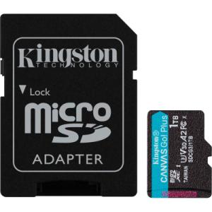 Карта памяти Kingston 1TB microSDXC сlass 10 UHS-I U3 V30 A2 Canvas Go Plus G4 (SDCG4/1TB)