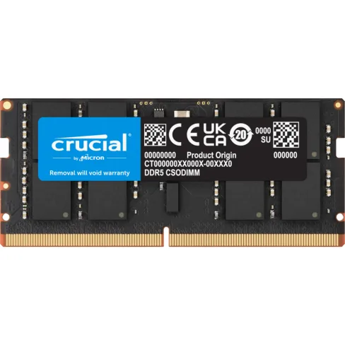 Модуль пам'яті для ноутбука SoDIMM DDR5 16GB 6400 MHz Micron (CT16G64C52CS5)